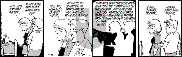 Doonesbury on Wednesday April 12, 1989 Comic Strip