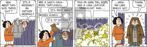 Cathy Classics on Sunday November 25, 2001 Comic Strip