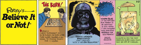 Ripley's Believe It or Not on Sunday March 21, 2021 Comic Strip
