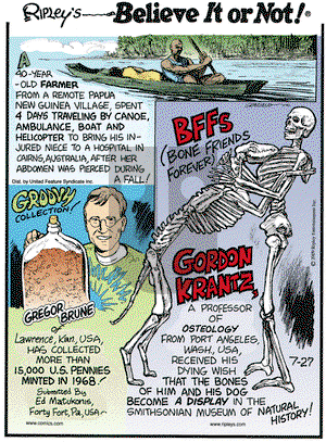 Ripley's Believe It or Not on Monday July 27, 2009 Comic Strip