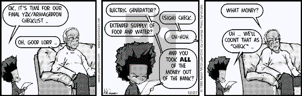 The Boondocks - Monday December 27, 1999 Comic Strip