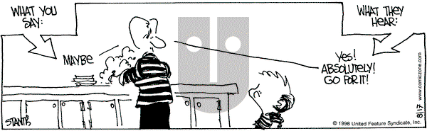 The Buckets on Monday August 17, 1998 Comic Strip