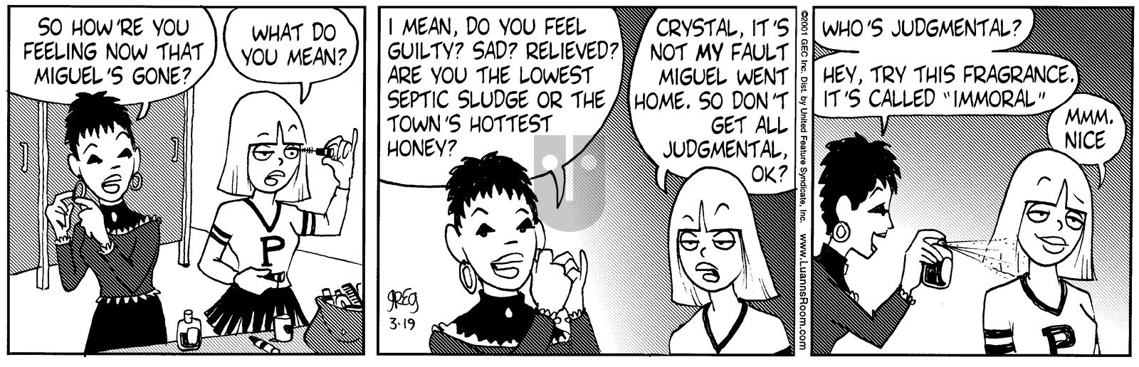 Luann - Monday March 19, 2001 Comic Strip