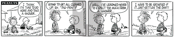 Peanuts on Monday November 23, 1959 Comic Strip