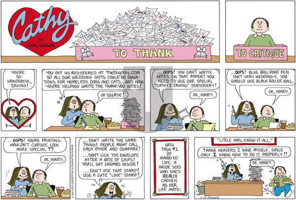 Cathy Classics on Sunday February 27, 2005 Comic Strip