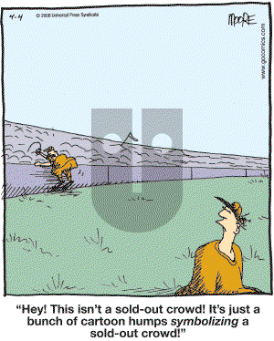 In the Bleachers - Friday April 4, 2008 Comic Strip