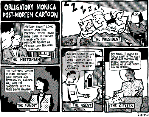 Ted Rall on Wednesday February 24, 1999 Comic Strip