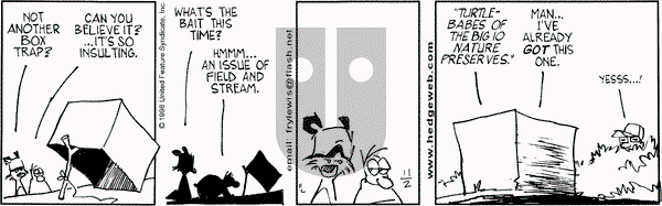 Over the Hedge on Monday November 2, 1998 Comic Strip