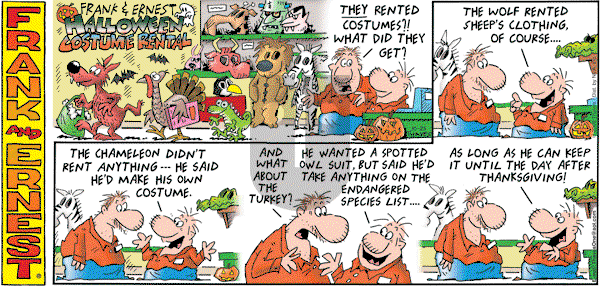 Frank and Ernest on Sunday October 25, 2009 Comic Strip