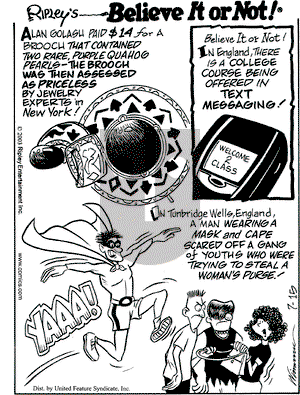 Ripley's Believe It or Not on Tuesday July 15, 2003 Comic Strip