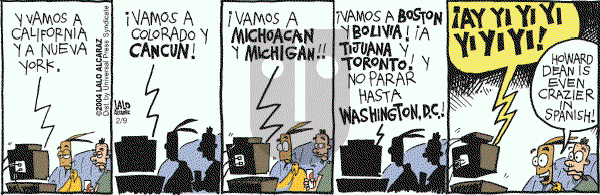 La Cucaracha on Monday February 9, 2004 Comic Strip