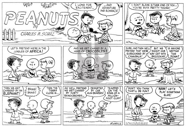 Peanuts on Sunday February 24, 1952 Comic Strip