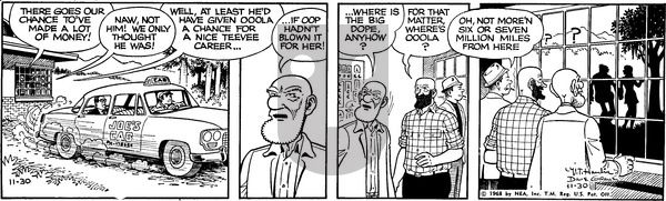Alley Oop on Saturday November 30, 1968 Comic Strip