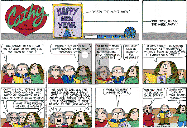Cathy Classics - Sunday December 29, 2013 Comic Strip