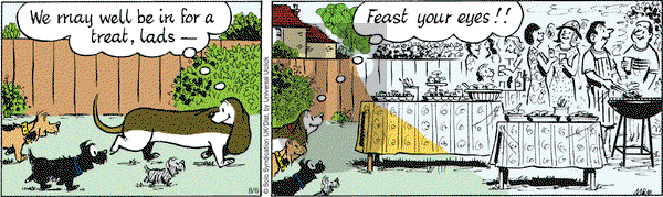 Fred Basset on Saturday August 6, 2016 Comic Strip