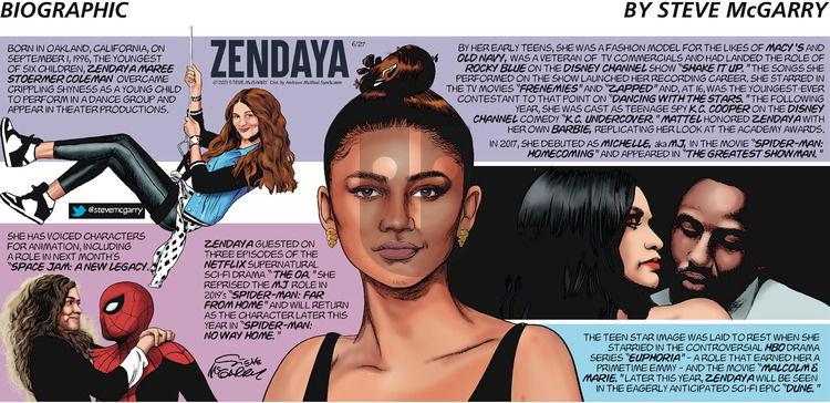 Biographic on Sunday June 27, 2021 Comic Strip