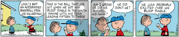 Peanuts on Saturday August 19, 2000 Comic Strip