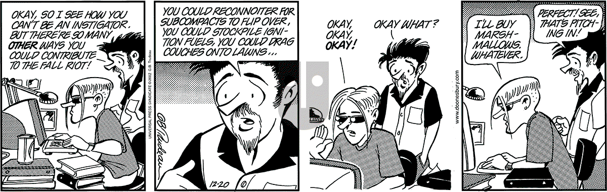 Doonesbury - Friday December 20, 2002 Comic Strip