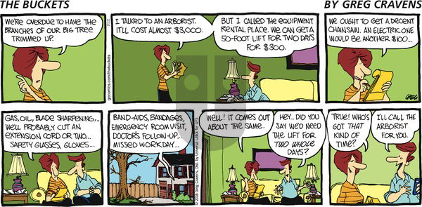 The Buckets on Sunday October 16, 2016 Comic Strip