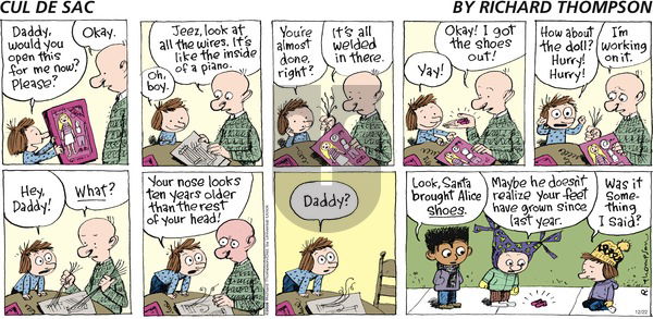 Cul de Sac on Sunday December 22, 2013 Comic Strip