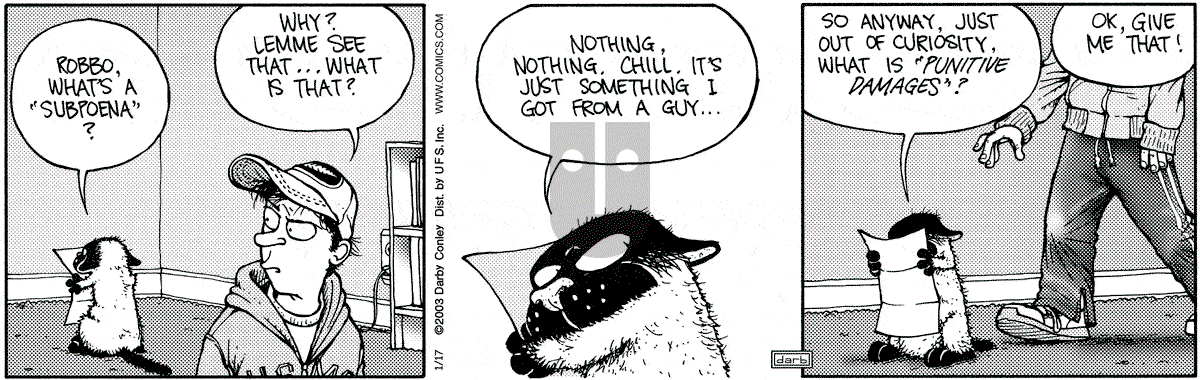 Get Fuzzy - Friday January 17, 2003 Comic Strip