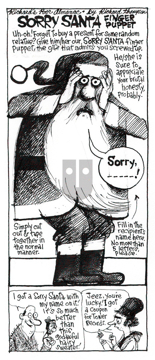 Richard's Poor Almanac on Saturday December 26, 2015 Comic Strip