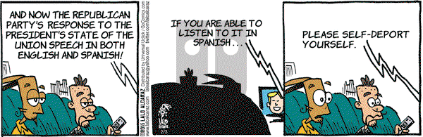 La Cucaracha on Tuesday February 3, 2015 Comic Strip