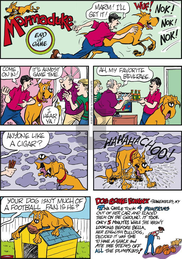 Marmaduke on Sunday September 21, 2014 Comic Strip