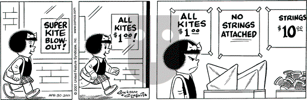 Nancy on Monday April 30, 2001 Comic Strip