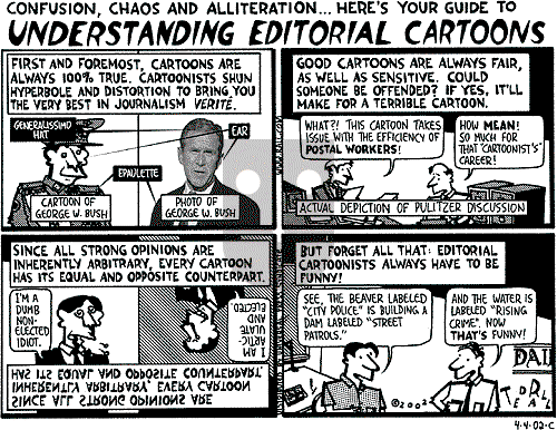Ted Rall on Monday April 8, 2002 Comic Strip