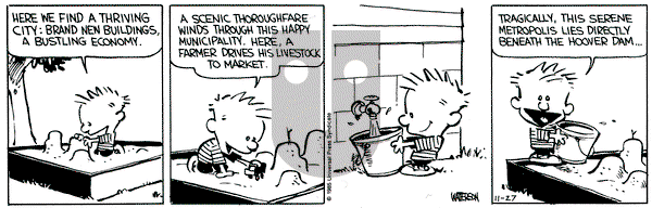Calvin and Hobbes on Wednesday November 27, 1985 Comic Strip