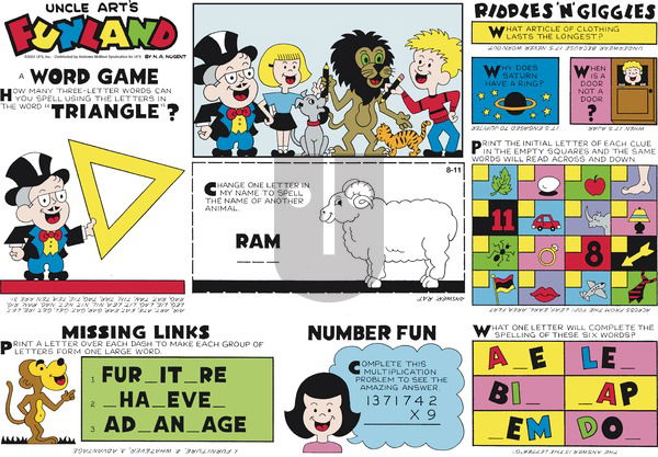 Uncle Art's Funland on Sunday August 11, 2024 Comic Strip