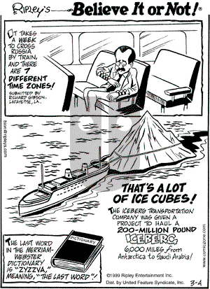 Ripley's Believe It or Not on Tuesday July 4, 2000 Comic Strip