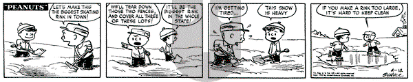 Peanuts on Tuesday February 12, 1952 Comic Strip