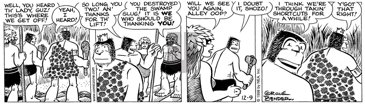 Alley Oop - Wednesday December 9, 1998 Comic Strip