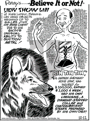 Ripley's Believe It or Not on Wednesday December 12, 2001 Comic Strip
