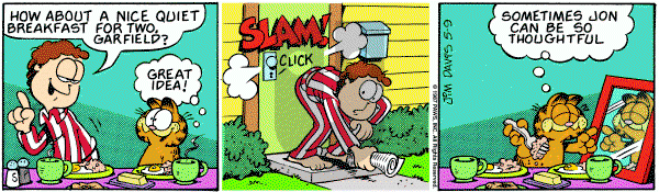 Garfield on Saturday May 9, 1987 Comic Strip