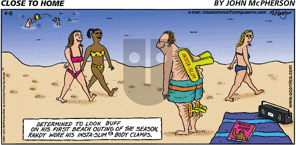 Close to Home on Sunday April 8, 2001 Comic Strip