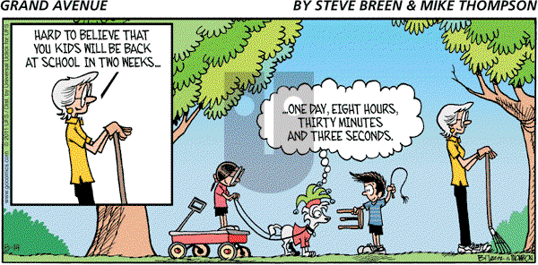 Grand Avenue on Sunday August 14, 2011 Comic Strip