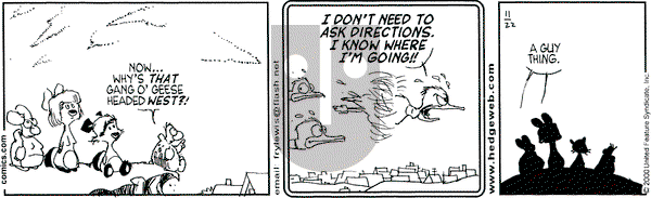 Over the Hedge on Wednesday November 22, 2000 Comic Strip