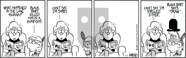 FoxTrot on Saturday November 11, 1989 Comic Strip