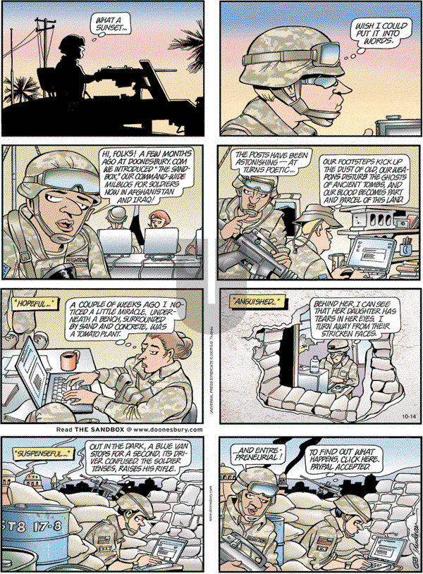 Doonesbury - Sunday October 14, 2007 Comic Strip