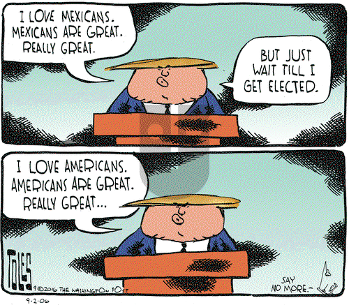 Tom Toles on Friday September 2, 2016 Comic Strip