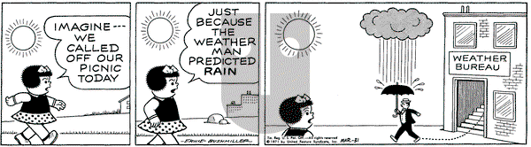 Nancy on Wednesday March 31, 1971 Comic Strip