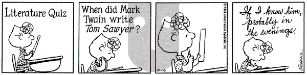 Peanuts on Thursday April 6, 1978 Comic Strip