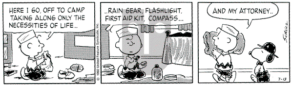 Peanuts on Monday July 13, 1992 Comic Strip
