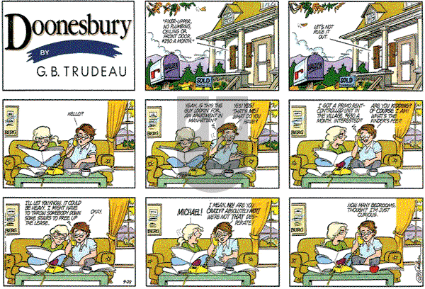 Doonesbury on Sunday September 29, 1985 Comic Strip