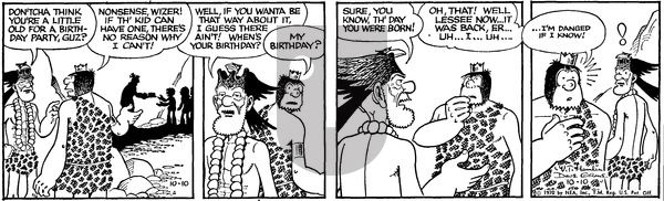 Alley Oop on Saturday October 10, 1970 Comic Strip