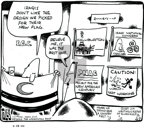 Tom Toles on Wednesday April 28, 2004 Comic Strip
