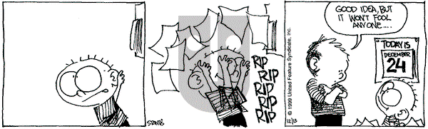 The Buckets on Monday December 13, 1999 Comic Strip